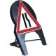 Road Narrows Offside Q Sign 600mm